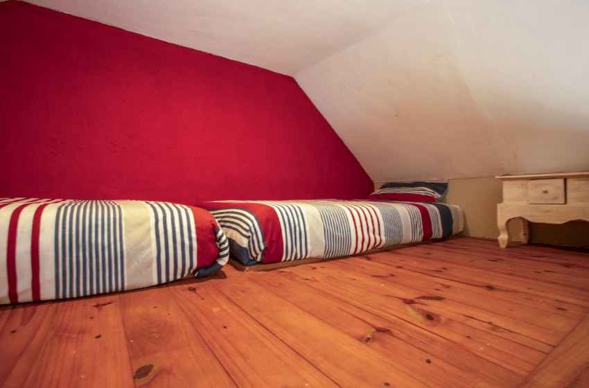 loft bedroom at Baleia Azul 23, Ponta Mamoli