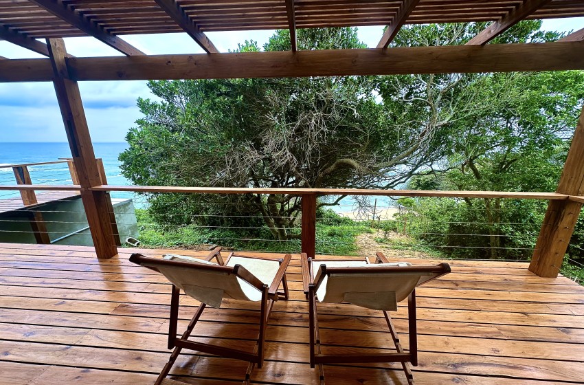 Sea view from Makana 7 deck in Ponta Mamoli