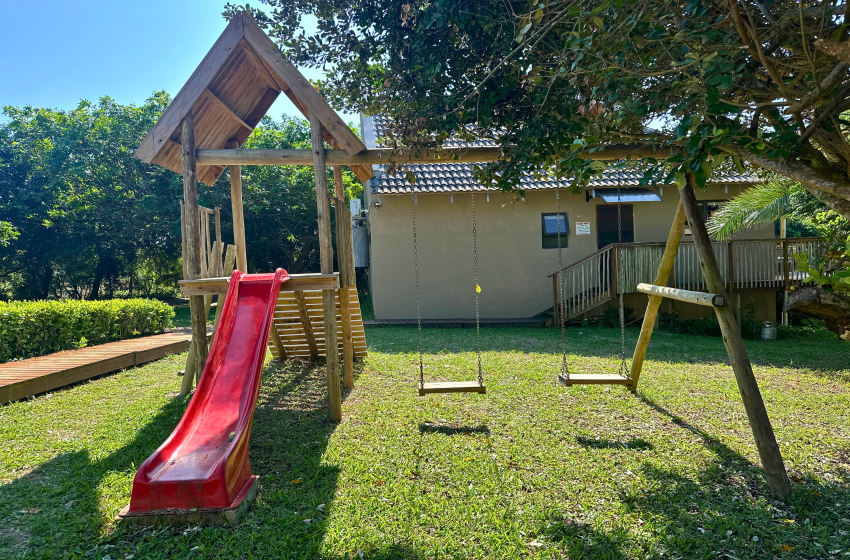 Jungle gym with slide at Baleia Azul 16 in Ponta Mamoli