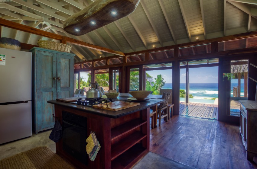 Kitchen at Aloha 6 in Ponta Mamoli