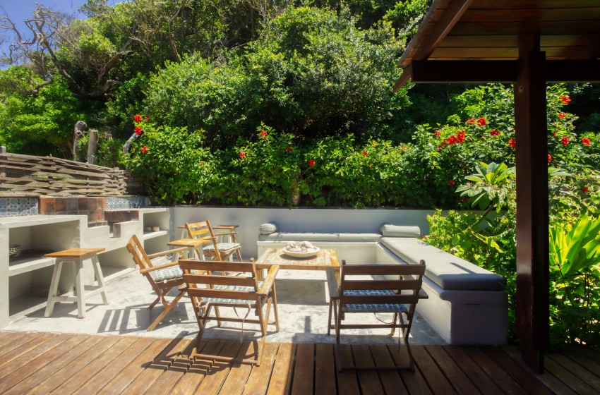 Braai area at Aloha 6 in Ponta Mamoli