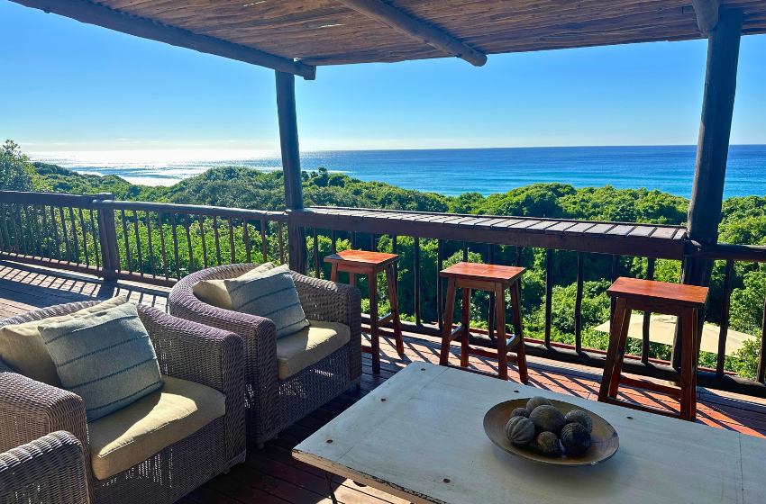 sea view from deck at kangela 11 in Ponta Malongane